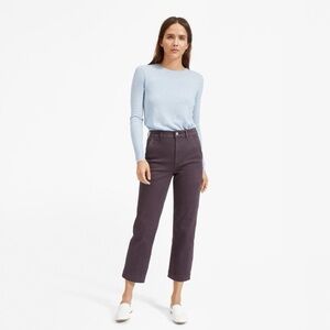 Everlane cropped straight regular pants plum